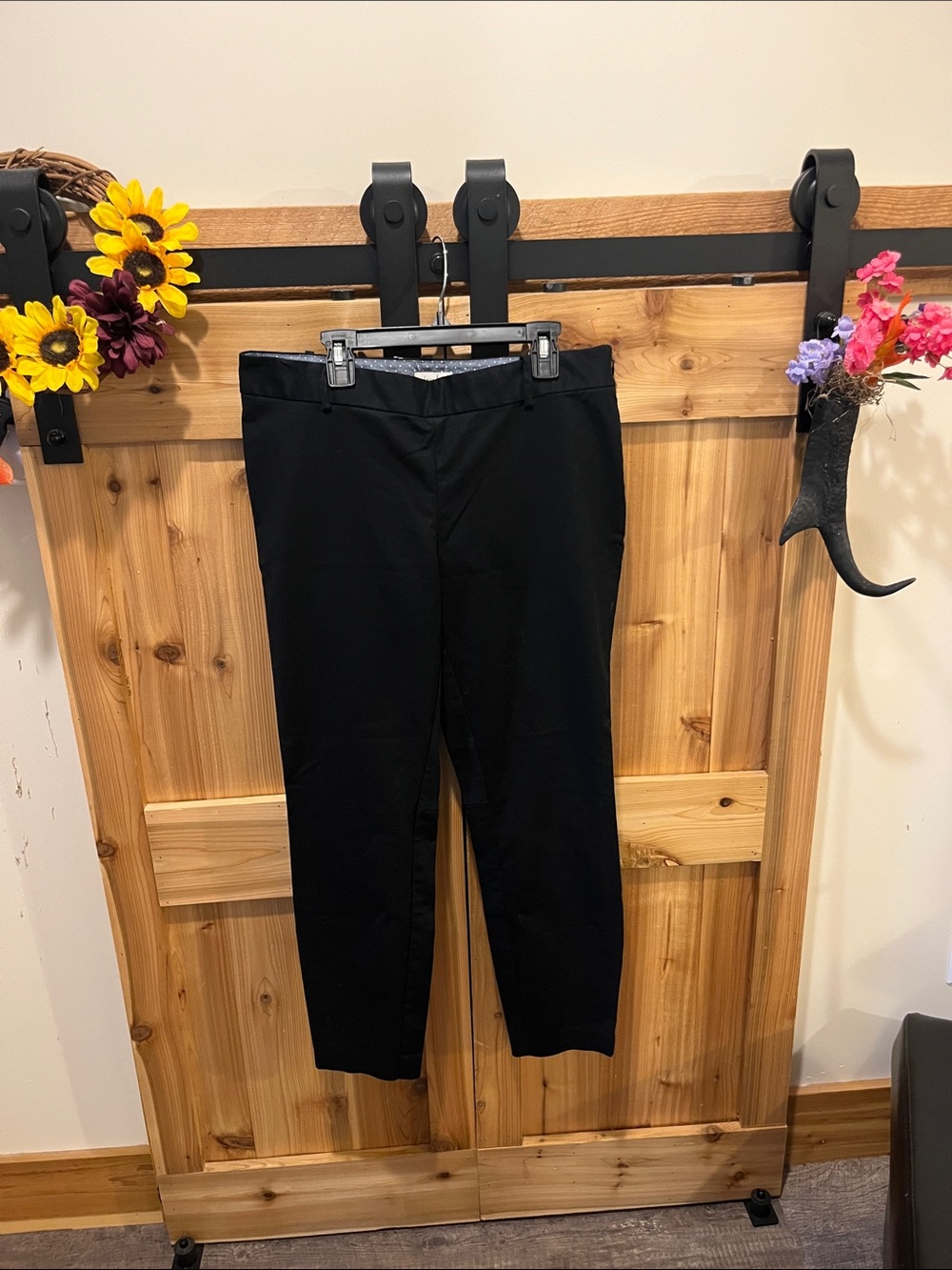 Maison Jules Black Cropped Women's Ankle Pants